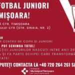 Viitorii Campioni se Pregătesc la CFR Juniori Timișoara! De ce să te alături CFR Juniori? Antrenamente de calitate: Programe de pregătire intensive, adaptate fiecărei categorii de vârstă. Competiții naționale și internaționale: Șansa de a participa la turnee de prestigiu. Dezvoltare holistică: Accent pe dezvoltarea abilităților tehnice, tactice, fizice și mentale. La CFR Juniori Timișoara, punem accent pe: Dezvoltarea individuală: Fiecare copil primește atenție personalizată din partea antrenorului pentru a-și maximiza potențialul. Spirit de echipă: Învățăm copiii să joace împreună, să se sprijine reciproc și să lupte pentru un scop comun. Fair-play și respect: Promovăm valorile sportive fundamentale și creăm un mediu pozitiv și incluziv. Distracție și pasiune: Ne dorim ca fiecare copil să se bucure de fotbal și să își cultive dragostea pentru acest sport. Ești gata să faci parte din familia CFR Juniori Timișoara? Vino la selecțiile noastre și demonstrează-ne talentul tău!